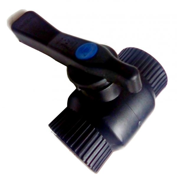 HATOOLHA Valvola A Sfera In Plastica Per Tubo 25 Mm | Raccordo A Compressione HDPE, Rubinetto Per Irrigazione E Giardino, Corpo Blu E Nero