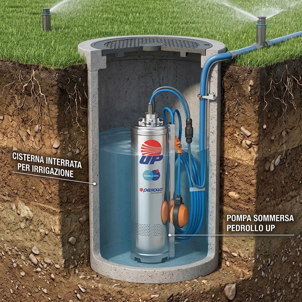 pompa per irrigazione recupero acqua piovana